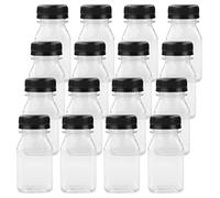16 bottiglie di succo di plastica riutilizzabili trasparenti per succhi di frutta, latte, caffè e altre bevande, 120 ml
