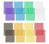 16 buste trasparenti formato A4, aperte lateralmente, formato A4, aperte lateralmente, portadocumenti, trasparenti, per conservare o organizzare documenti, documenti, ufficio della scuola (8 colori