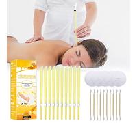 16 candele auricolari naturali, cera d'api per la pulizia, atossiche, cilindrice, con filtro di sicurezza, dischi protettivi e tamponi di cotone
