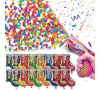 16 cannoni per coriandoli, biodegradabili, per feste, coriandoli, coriandoli, per compleanni, compleanni, matrimoni, Natale