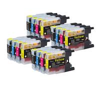 16 Cartuccee di inchiostro rimpiazzare Brother LC1240Bk LC1240 (C/M/Y) non-OEM