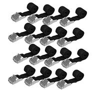 16 cinghie di ancoraggio, kit di fissaggio, cinghia di serraggio, cinghia per porta velo, cinghie di bloccaggio, per camion, camion, velo (2,5 x 2 m)