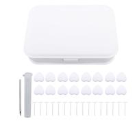 16 clip per fissare quilt a forma di cuore, set di fermacoperte rimovibili, spilli per coperte in cotone con design a bottone staccabile per l’uso domestico in tutte le stagioni (Bianca)