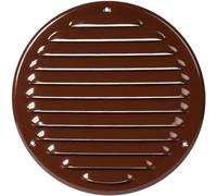 Ø 16 cm, copertura per griglia di ventilazione marrone, prese d'aria rotonde, griglia di ventilazione, zanzariera integrata, ventilazione HVAC, marrone, 160 mm
