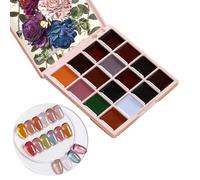 16-Color Gel Nail Polish Palette, Solid Gel Polish For Manicure, Beginner-Friendly Kit, Nail Decoration Gel Polish Set, Vibrant Gel Nail Colors, Long-Lasting Gel Nail Polish,