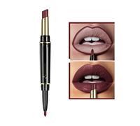 16 Color Lipstick + Lip Liner Combo - Lips Go Full and Defined,Lip Liner and Lipstick Set,Dual Heads Waterproof Long Lasting Matte Lipstick Makeup Tool for Chrismtas Halloween Party (10#)