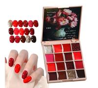 16 Color nailgelPolish - Cream Manicure Set, Multipurpose Tiny gelGlue Palette for Home Salon Use | Duraable nailartSolution for Women Girls Diy Beauty Care Professional Manicure Kit