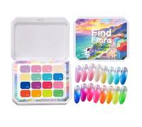16 Colors Pat Paint Nails Gel Palette, Ombring Spring Summer Colours