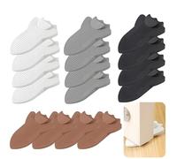 16 cunei in gomma per tutti i pavimenti, fermaporta a cuneo antigraffio e antiscivolo, cunei per mobili, non danneggia il pavimento, cuneo in gomma per pavimenti duri, bagno, porta del balcone