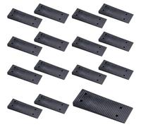 16 cunei in plastica, cunei di montaggio, supporti di livellamento in plastica, set di cunei di compensazione, cunei universali, colore nero, set di cunei per fissare porte, finestre, pavimenti
