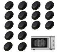16 cursori autoadesivi per elettrodomestici da cucina per piccoli elettrodomestici, macchine da caffè, frullatori, macchine per il pane, forno a microonde, proteggono il piano di lavoro (nero)