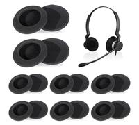 16 cuscinetti auricolari di ricambio compatibili con cuffie Sennheiser serie PC e altro ancora, 50 mm, auricolari in schiuma traspirante