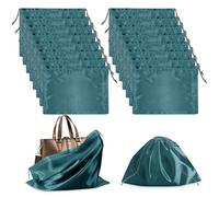 16 custodie per borse da polvere e conservazione, sacchetti di seta antipolvere con coulisse, sacchetti da viaggio per borse, scarpe, borse, stivali (nero), Blu, Moda