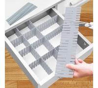 16 divisori regolabili per cassetti organizer per cassetti 32 x 7 cm fai da te