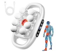 16-Drive 8-Head Massage Gun Set, 8/16 Head Massage Gun Deep Tissue, 3 Modes & 30 Speeds, High-Performance Muscle Recovery Massager Adjustable Modes for Back/Shoulders/Legs (White-8 head)