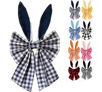 16" Easter Bunny Ear Wreath Bow,Decorative Spring Floral Bows with Rabbit Ears for Front Door, Tree Topper, and Holiday Home Decor