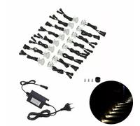 16 FARETTI INCASSO LED 12V SEGNAPASSO CALPESTABILE ESTERNO IP67 + TRASFORMATORE