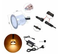 16 FARETTI INCASSO LED 12V SEGNAPASSO CALPESTABILE ESTERNO IP67 + TRASFORMATORE