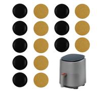 16 feltrini autoadesivi per elettrodomestici da cucina, 19 mm, antiscivolo, per friggitrici ad aria, macchine per il pane, frullatori, microonde (nero)