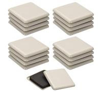 16 feltrini Autoadesivi per Mobili, Scivoli per Mobili,50 mm, resistenti, riutilizzabili, resistenti, per divani, letti, sedie, tavoli (beige/quadrati)
