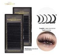 16 file da 8-20mm di ciglie finte singole classiche miste, leggere e morbide con sensazione naturale di cachemire, ciuffetti di ciglie finte singole spesse Fibra chimica