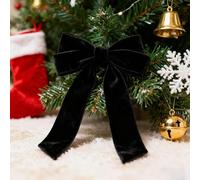 16 fiocchi in velluto con retro intrecciato per un facile fissaggio, perfetti per elevare decorazioni natalizie, tra cui ghirlande, alberi, ghirlande e feste (verde scuro, 13 x 26 cm)