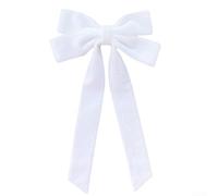 16 fiocchi in velluto con retro intrecciato per un facile fissaggio, perfetti per elevare decorazioni natalizie, tra cui ghirlande, alberi, ghirlande e feste (bianco puro, 13 x 26 cm)