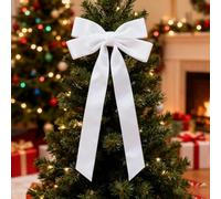 16 fiocchi in velluto con retro intrecciato per un facile fissaggio, perfetti per elevare decorazioni natalizie, tra cui ghirlande, alberi, ghirlande e feste (marrone scuro, 13 x 26 cm)