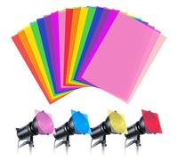 16 Fogli 8 Colori Filtri Colorati Trasparenti, Correzione Gelatine Colorate Per Luci Filtro Colore Filtri Fotografici, 29,5 x 21 cm Gelatine Luci Teatro per Accessori per Studi Fotografici