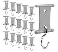 16 Ganci Per Le Luci Candiera - Supporti Luce A Doppio Lato | Viaggiare Attrezzature All'aperto | I Ganci Tenda Di Caravan Scivolano Facilmente Nella Slot A Rulli