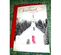 16 Hallmark Dayspring Religioso Natale Carte Neve Chapel Inscatolato Set Scritta