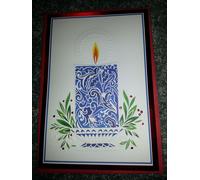 16 Hallmark Mosaico Candela Natale Carte & Buste Religioso Inscatolato Set Nuovo