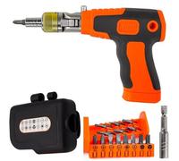 16-in-1 Multi Screwdriver Set, Ratchet Screwdriver Set With14 Various Sizes Screwdriver Bits, Multi Angles Electric Screwdriver, Tool for Professionals DIY (Orange)