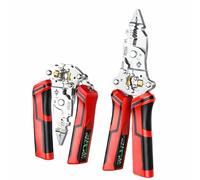 16 in 1 Wire Stripper Twister with Voltage Tester, Foldable Stainless Steel Electrical Pliers for Cutting, Stripping & Pulling Wires, Audible & LED Alarm, Electrician DIY Tool