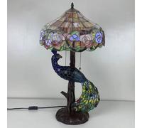16 inch Wide Lamp Handmade Stained Glass Bedside Table Lamp Rose Desk Light for Kitchen Corner Office Bedroom Living Room Wedding,Amber