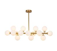 16 Lampadario Sputnik Oro Chiaro, Lampadari Moderni DNA Bronzo, Lampada A Sospensione Con Paralume In Vetro Con Globo A LED, Plafoniera Per Montaggio A Semi Incasso Per Soggiorno Camera Da Letto, Oro,