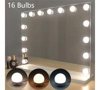 16 lampadine LED Specchio trucco con adattatore USB, luci a sfera rotanti per specchio da trucco decorazione in camera Policloruri di vinile
