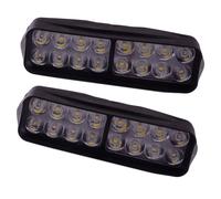 16 LED Moto Scooter Bici Faretto Lampadina Faro Specchio Retrovisore Lampada 2x