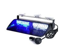 16 LED Strobe Light, Riloer 12V Lampeggiante Polizia di Emergenza Avvertimento Flash Lampada a Ventosa per Rimorchi per Camion