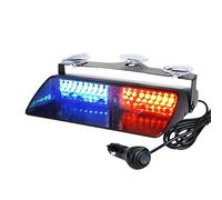 16 LED Strobe Light, Riloer 12V Lampeggiante Polizia di Emergenza Avvertimento Flash Lampada a Ventosa per Rimorchi per Camion