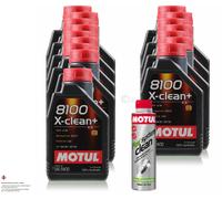 16 Litri MOTUL 8100 X-Clean+ 5W-30 Olio Motore 300ml Fuel System Clean