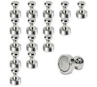 16 magneti al neodimio extra resistenti, 16 x 20 mm, mini magneti per frigorifero, per ufficio, lavagna bianca, aula, cucina