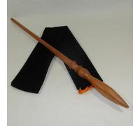 16 " Mano Tornito Mogano Legno Bacchetta Magica Strega Mago Wicca W/ Free
