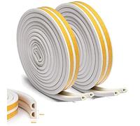 16 Metri Guarnizione per Finestra Adesiva in Gomma Anticollisione per Sigillare e Isolare Serramenti per Bloccare Spifferi dalle Finestre, Tipo D Bianc