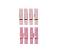 16 mini mollette da bucato magnetiche rosa 3,5 cm