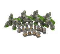 16 mini statuette di pietra: set di ornamenti per micro paesaggi in resina in