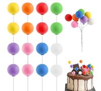 16 Mini Torta Arcobaleno Palloncino Decorazione Palline Decorative per Torte Arcobaleno Palla Decorazione Torta Decorazione Palla Torta Selezionata Decorazione Palloncino Adatto per Matrimoni di