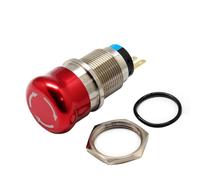 16 mm 19 mm 22 mm 1NO 1NC chiusura in metallo resistente all'acqua arresto di emergenza pulsante a fungo interruttore manopola interruttore rotante(19 mm)
