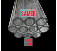 16 MM Od 10 Id 2.7 Muro, Vetro Tubature un Set Di (5) Pezzi Trasparente 10 " L