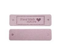 16 Opzioni Fatto a mano con amore Etichette per abbigliamento Etichetta con logo a cuore per regalo Lavoro a mano Targhette per vestiti Etichetta cucita a mano-Viola chiaro 24 pezzi